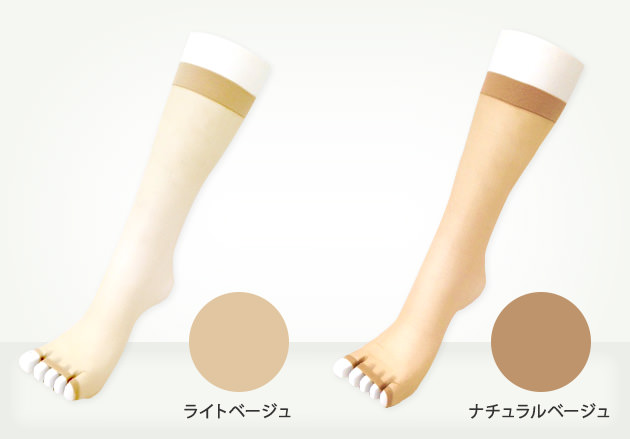 オープントゥひざ下ストッキング