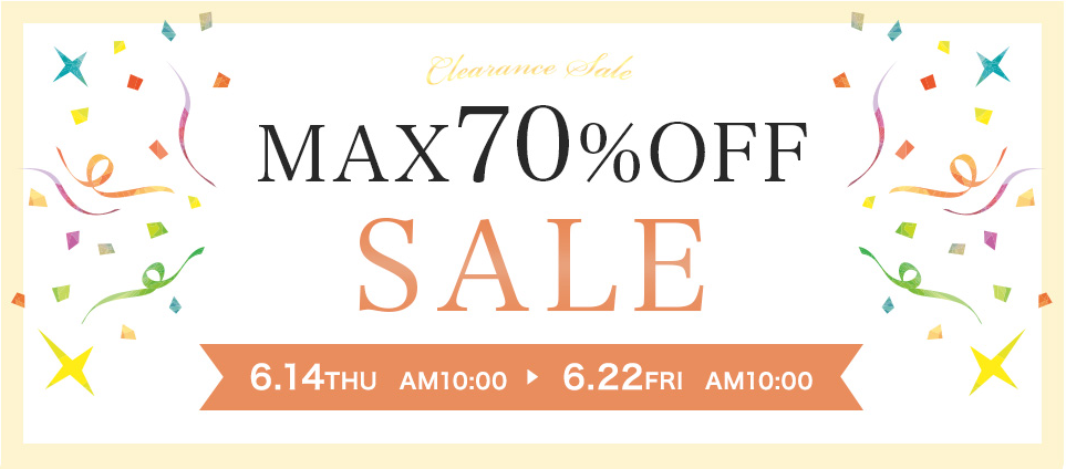 MAX70％OFFSALE